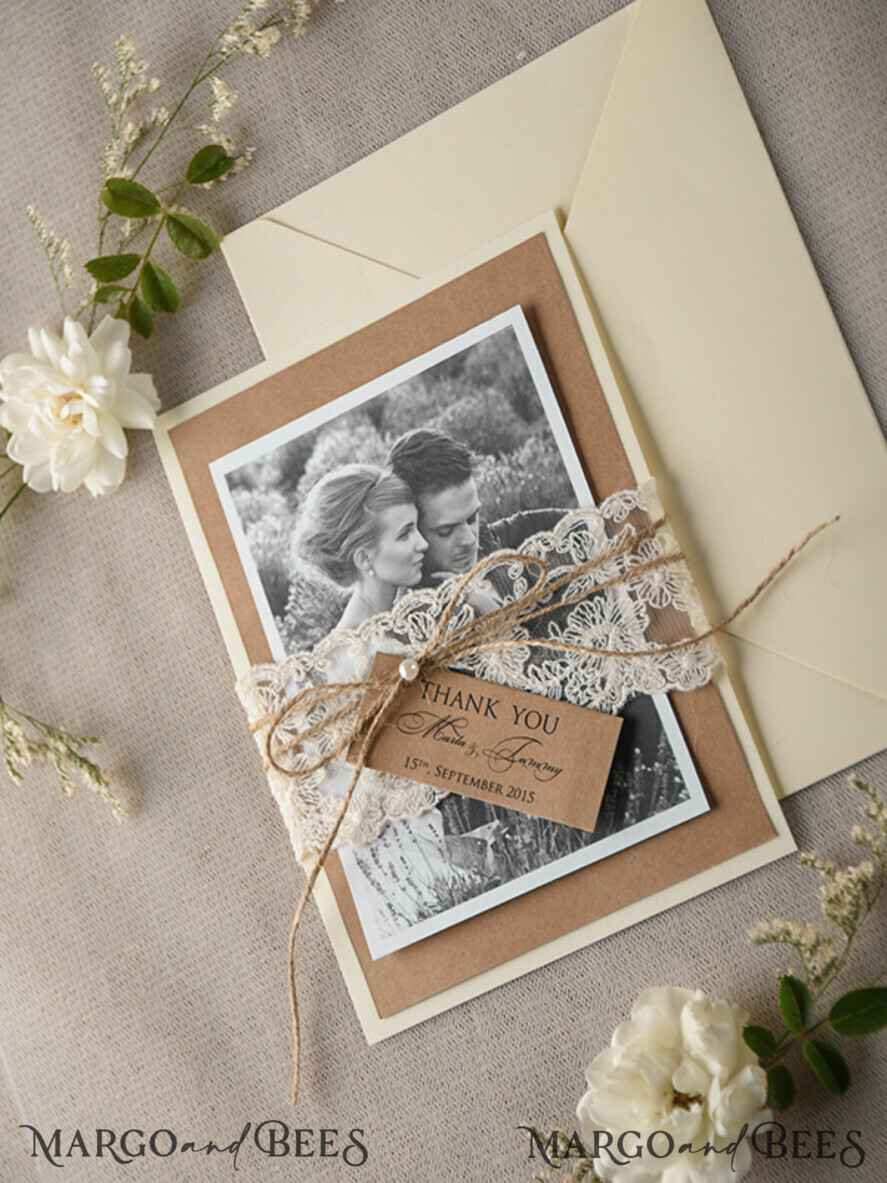 THANK YOU CARDS rustic thank you