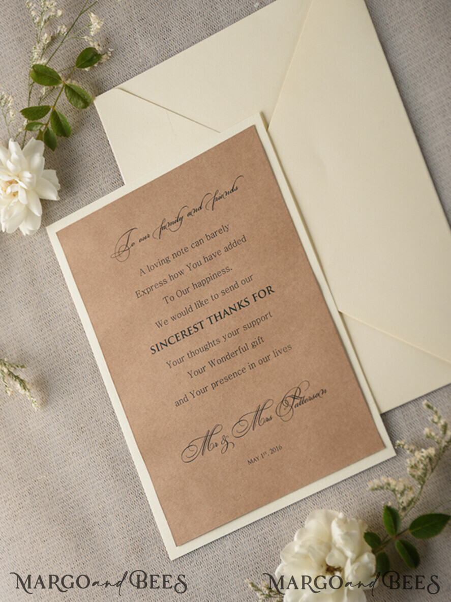 THANK YOU CARDS rustic thank you