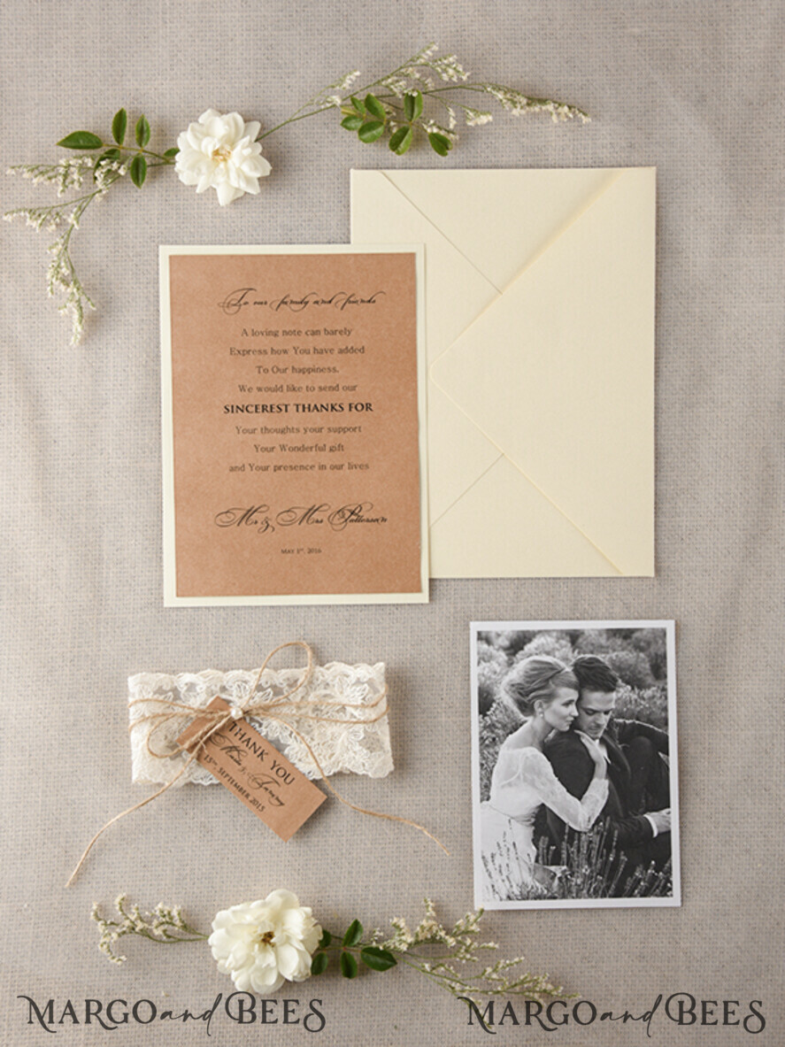 THANK YOU CARDS rustic thank you