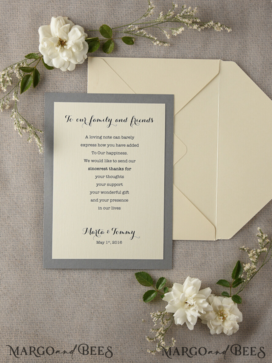 THANK YOU CARDS rustic Thank you Wedding Stationery