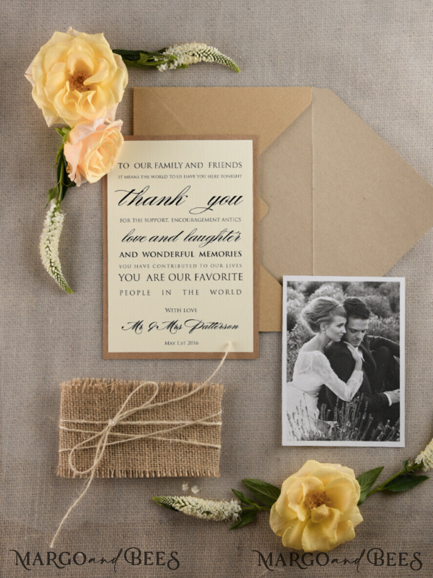 THANK YOU CARDS rustic thank you cards