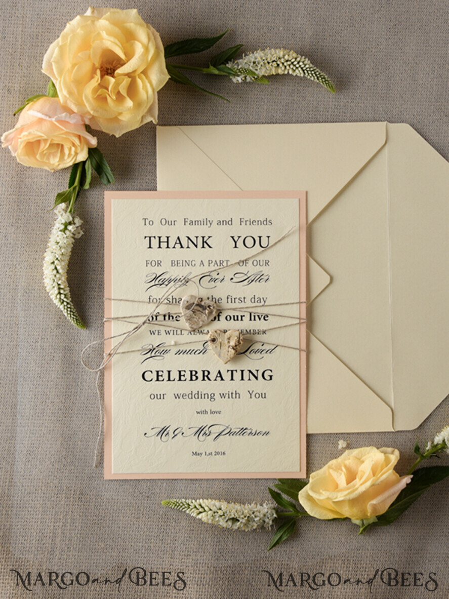 THANK YOU CARDS rustic Thank you Wedding Set