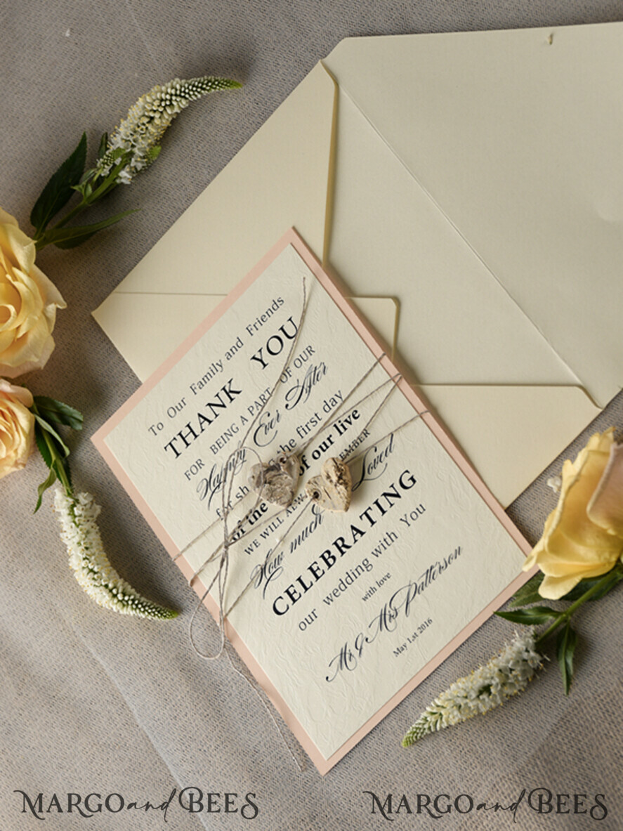 THANK YOU CARDS rustic Thank you Wedding Set