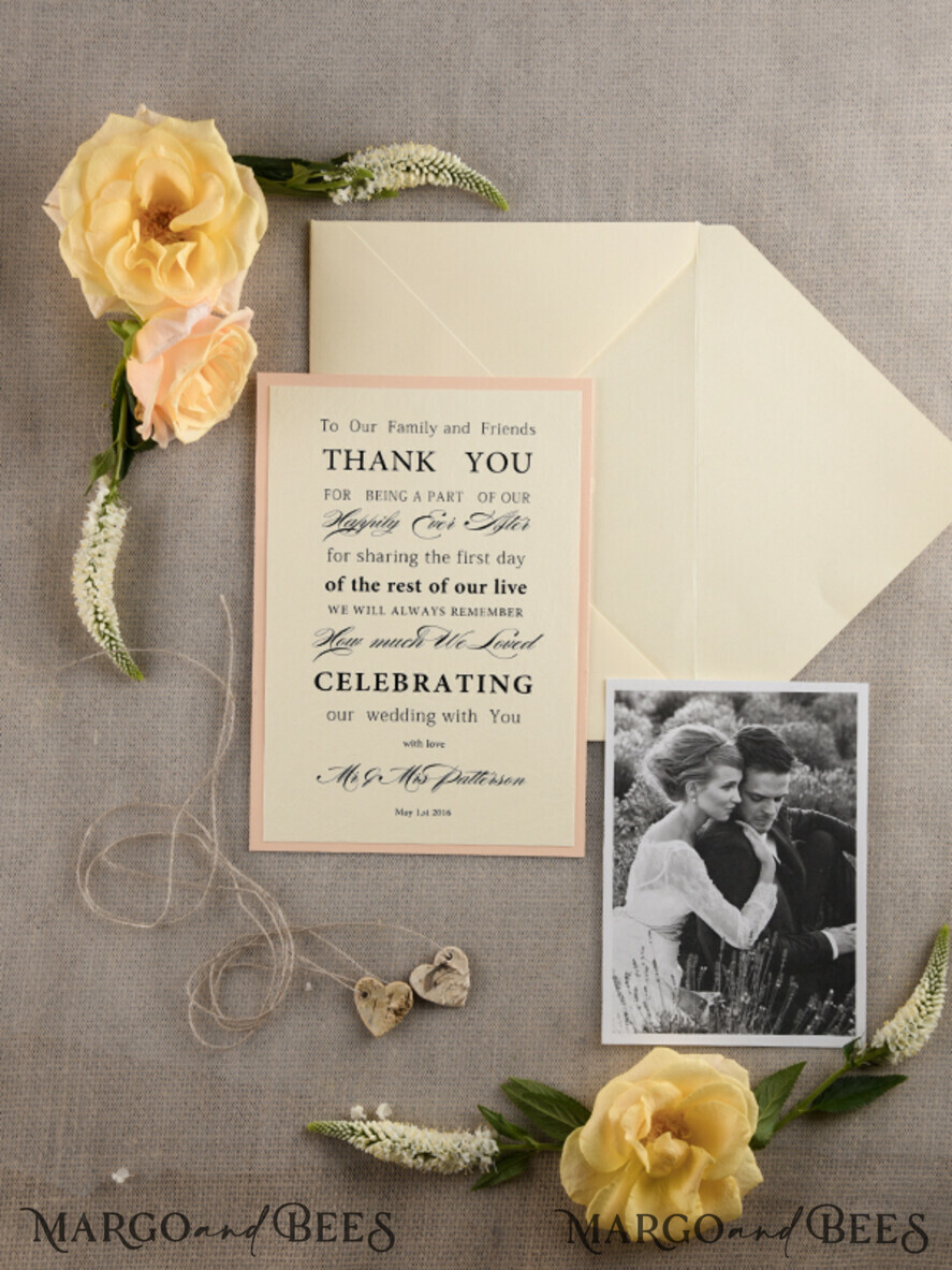 THANK YOU CARDS rustic Thank you Wedding Set