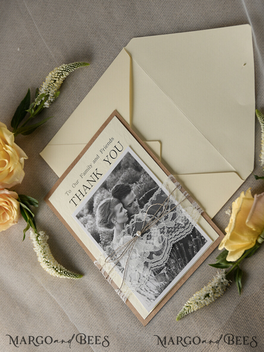 THANK YOU CARDS rustic Thank you Wedding Set