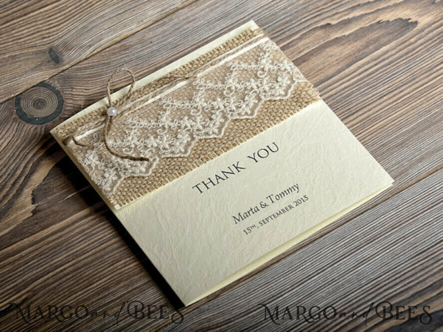 THANK YOU CARDS rustic thank you