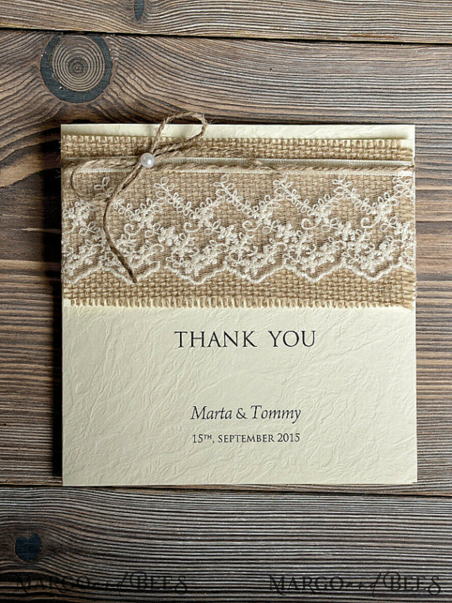 THANK YOU CARDS rustic thank you