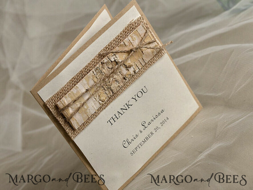 THANK YOU CARDS rustic Thank you Wedding Stationery