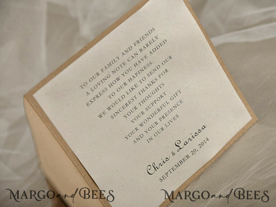THANK YOU CARDS rustic Thank you Wedding Stationery