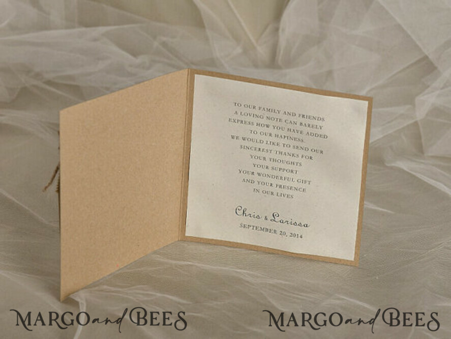THANK YOU CARDS rustic Thank you Wedding Stationery