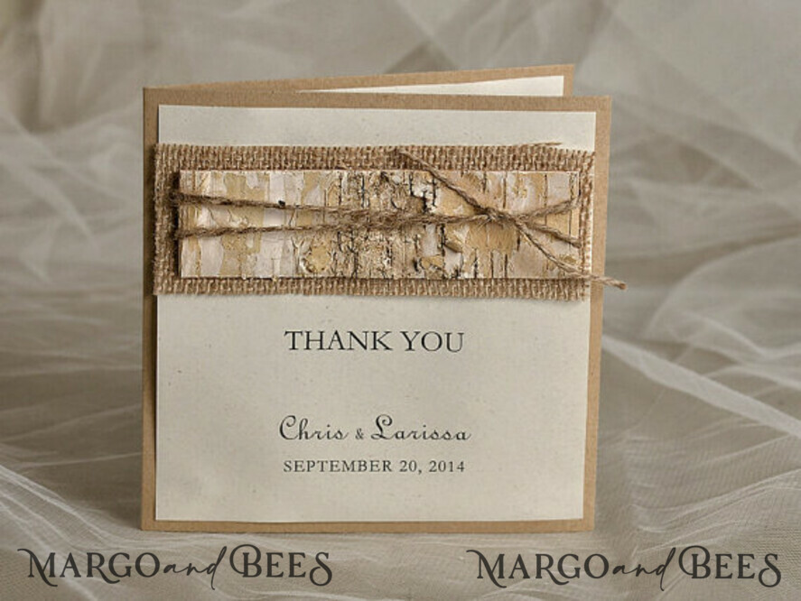 THANK YOU CARDS rustic Thank you Wedding Stationery