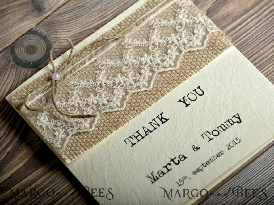 THANK YOU CARDS rustic Thank you Wedding Stationery