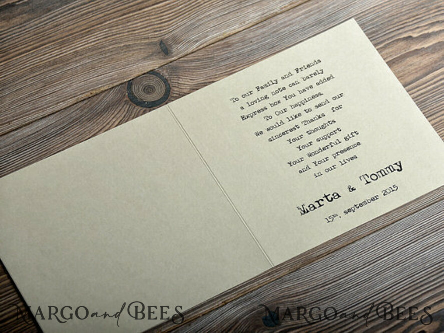 THANK YOU CARDS rustic Thank you Wedding Stationery