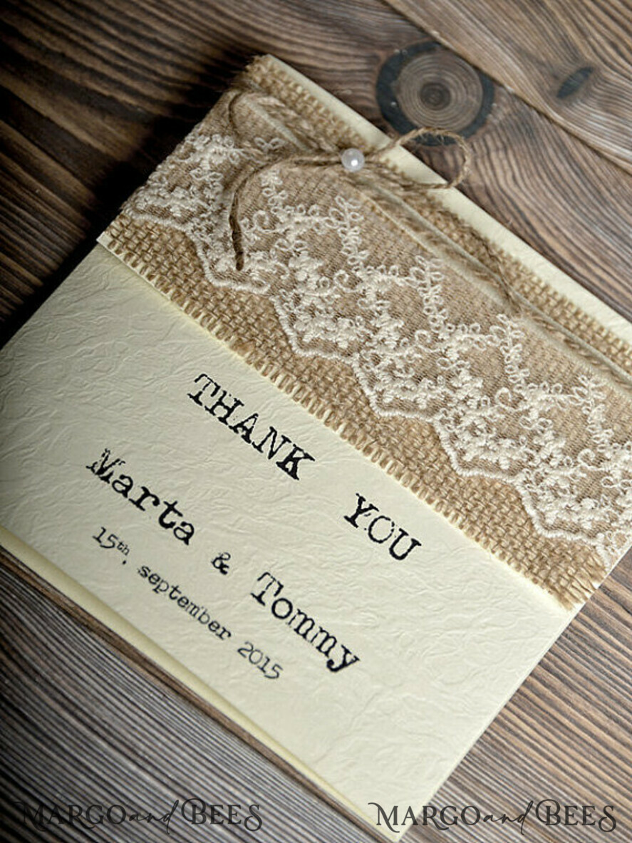 THANK YOU CARDS rustic Thank you Wedding Stationery