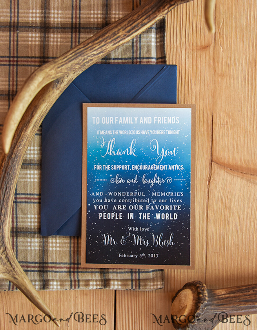 THANK YOU CARDS rustic Thank you cards winter rustic