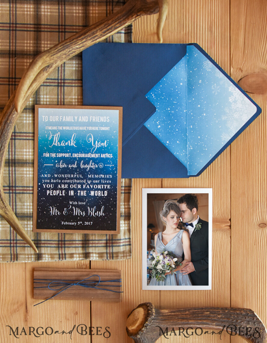 THANK YOU CARDS rustic Thank you cards winter rustic