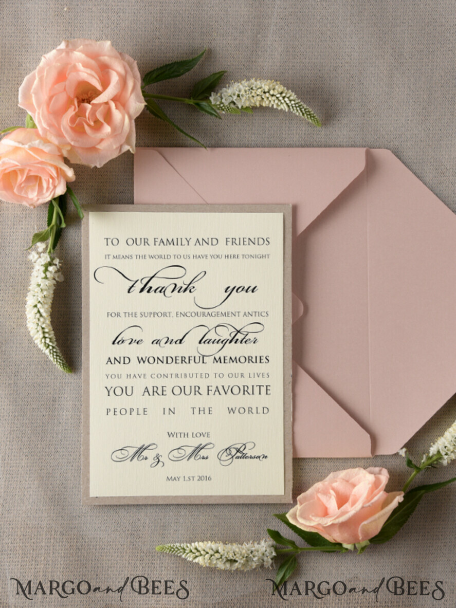 THANK YOU CARDS modern/romantic Personalized thank you cards