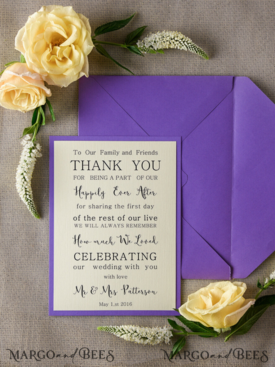 THANK YOU CARDS modern/romantic Wedding thank you cards