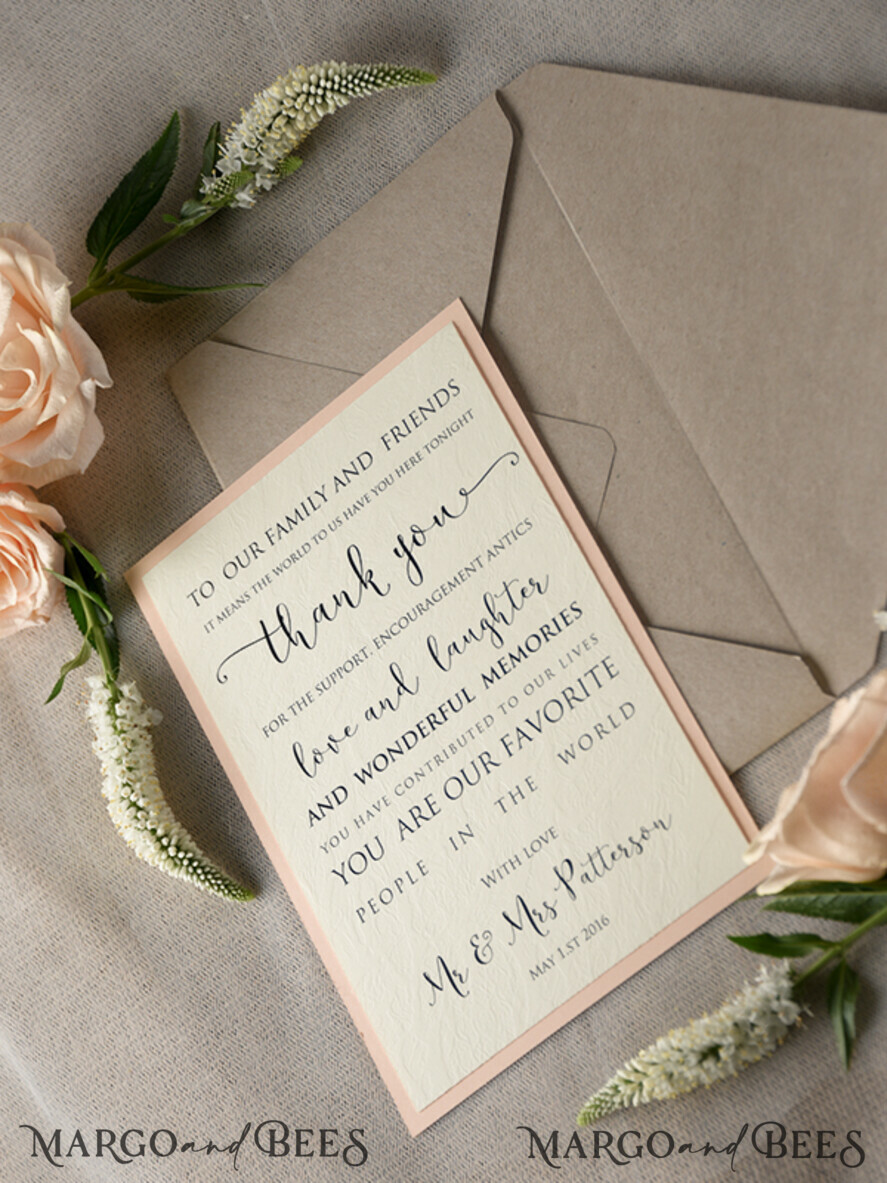 THANK YOU CARDS modern/romantic thank you note
