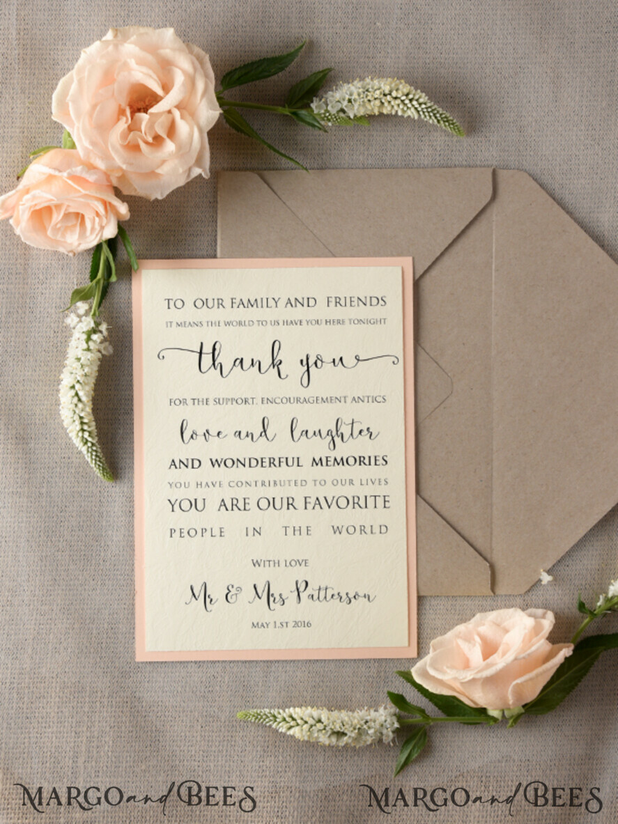 THANK YOU CARDS modern/romantic thank you note