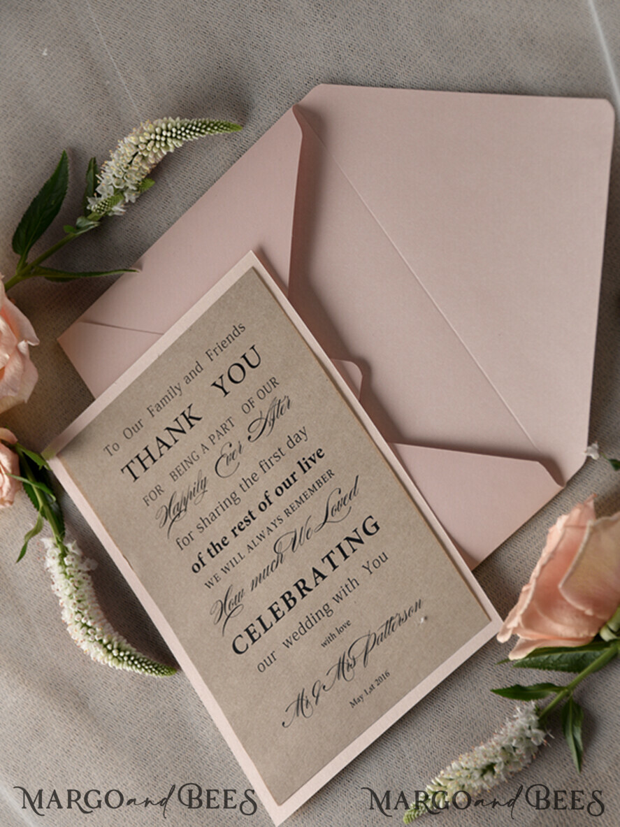THANK YOU CARDS modern/romantic thank you note