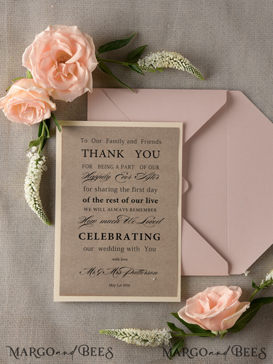 THANK YOU CARDS modern/romantic thank you note
