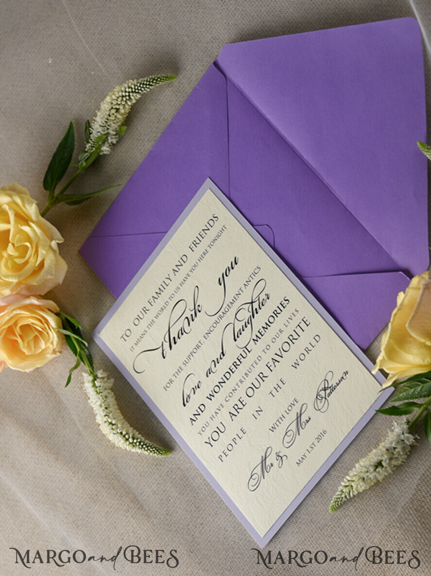 THANK YOU CARDS modern/romantic thank you note