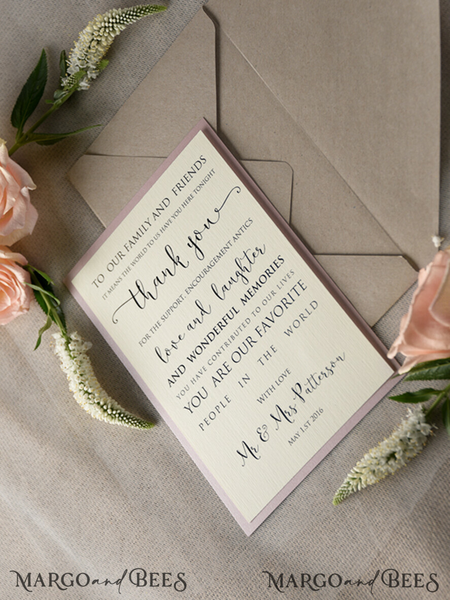 THANK YOU CARDS modern/romantic thank you cards