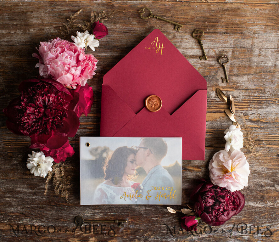 THANK YOU CARDS modern/romantic Personalised thank you cards custom photo