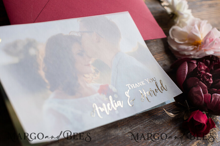 THANK YOU CARDS modern/romantic Personalised thank you cards custom photo