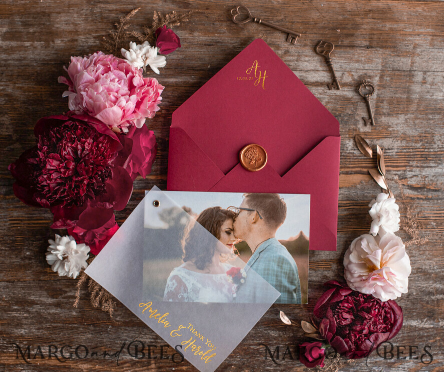 THANK YOU CARDS modern/romantic Personalised thank you cards custom photo