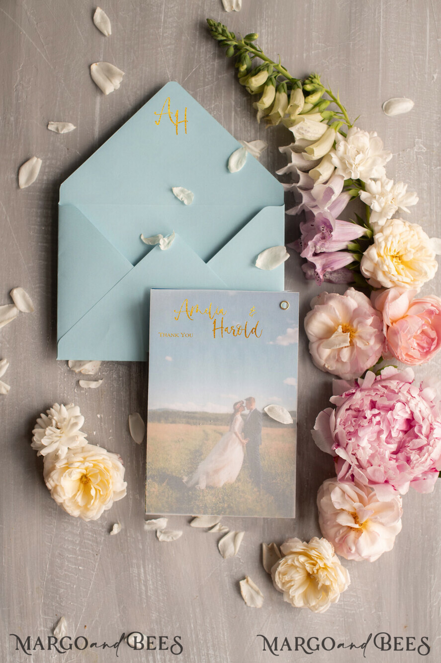 THANK YOU CARDS modern/romantic Custom handmade thank you cards for guests
