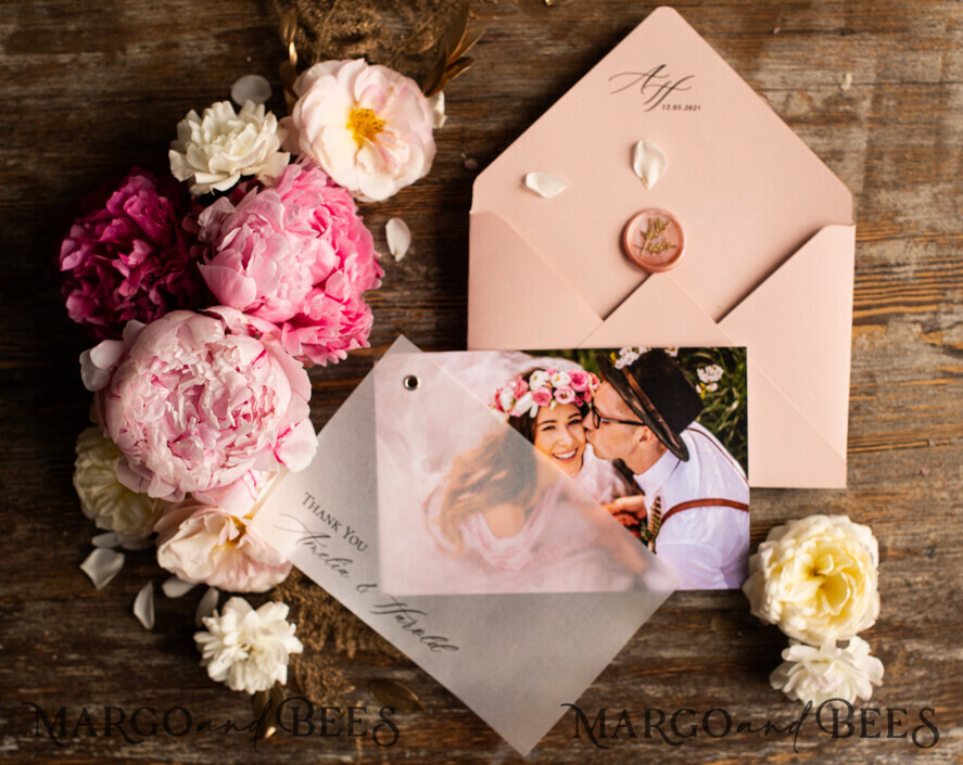 THANK YOU CARDS modern/romantic Elegant Wedding thank you card