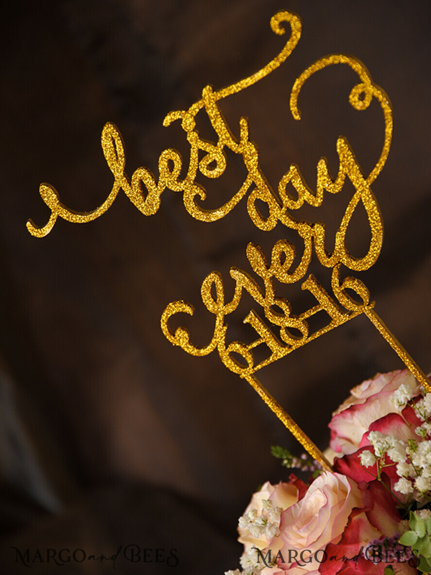 CAKE TOPPER glitter cake topper, sparkle cake topper