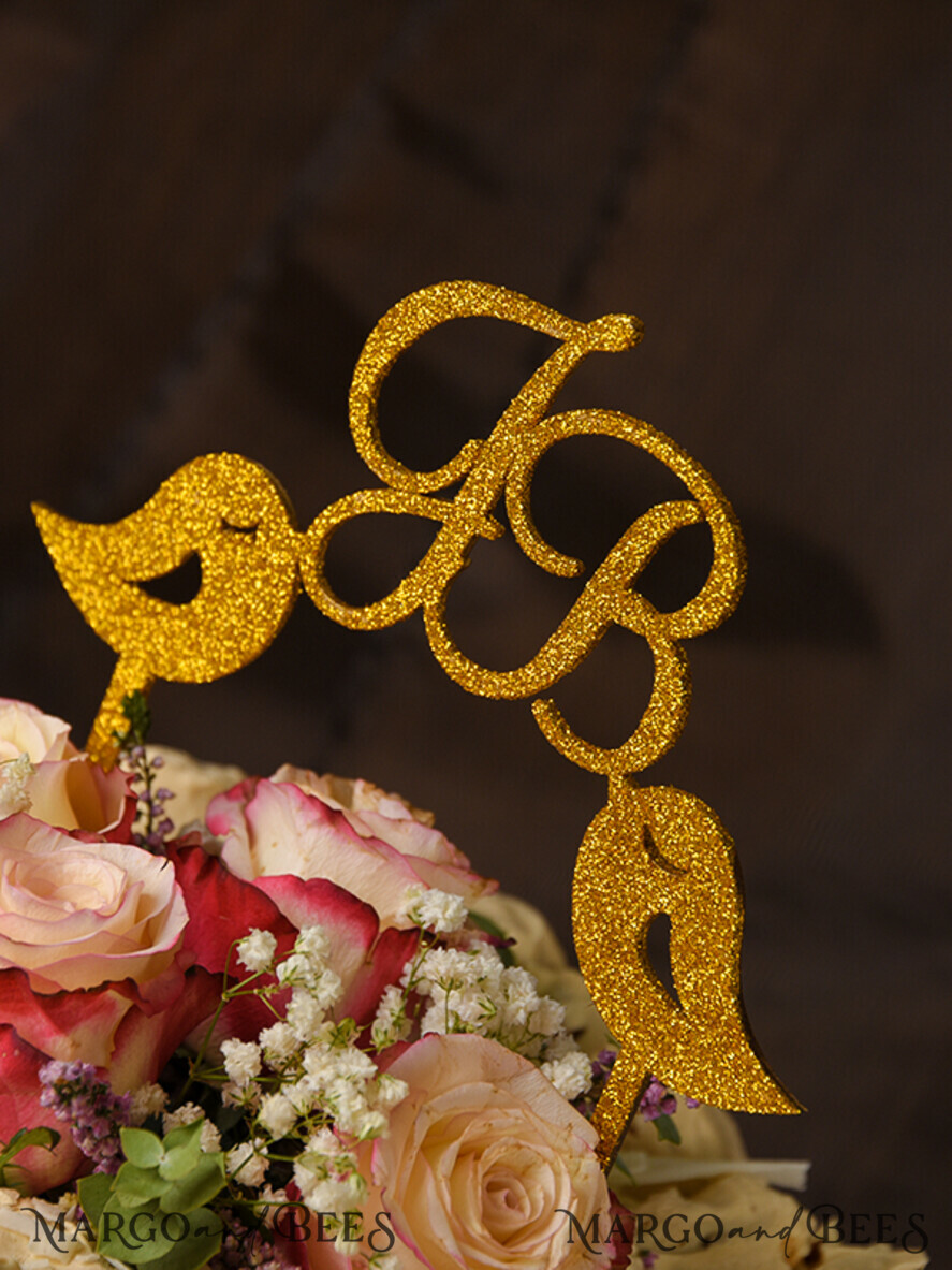 CAKE TOPPER glitter cake topper, sparkle cake topper