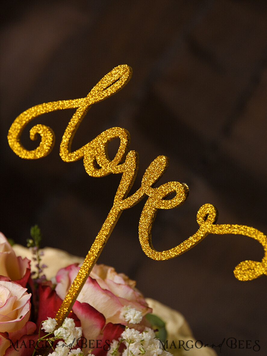 CAKE TOPPER glitter topper, chick cake topper