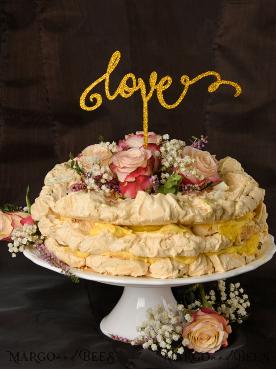CAKE TOPPER glitter topper, chick cake topper
