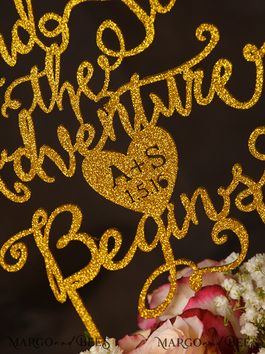 CAKE TOPPER glitter wedding cake topper, sparkle cake topper