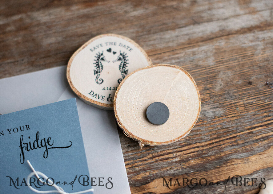 SAVE THE DATES beach travel magnets Personalised Beach Save the Date Magnets and Card, Travel Wedding Save The Dates , Wedding Destination Save The Date Cards