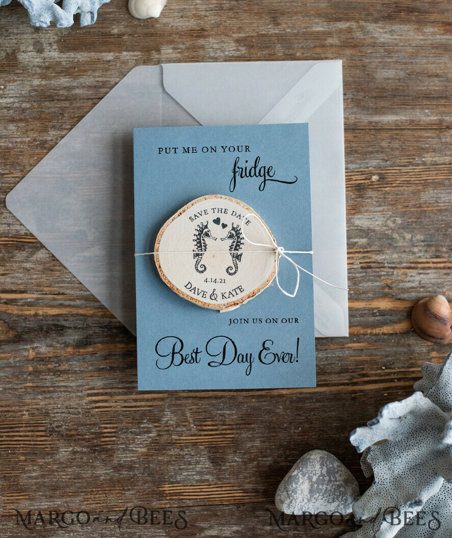 SAVE THE DATES beach travel magnets Personalised Beach Save the Date Magnets and Card, Travel Wedding Save The Dates , Wedding Destination Save The Date Cards