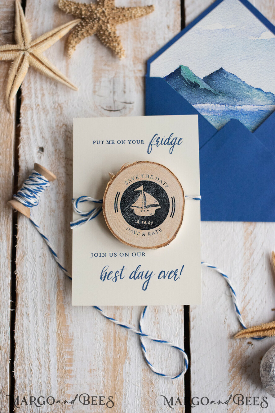 SAVE THE DATES beach travel magnets Personalised Beach Save the Date Magnets and Card, Travel Wedding Save The Dates , Wedding Destination Save The Date Cards