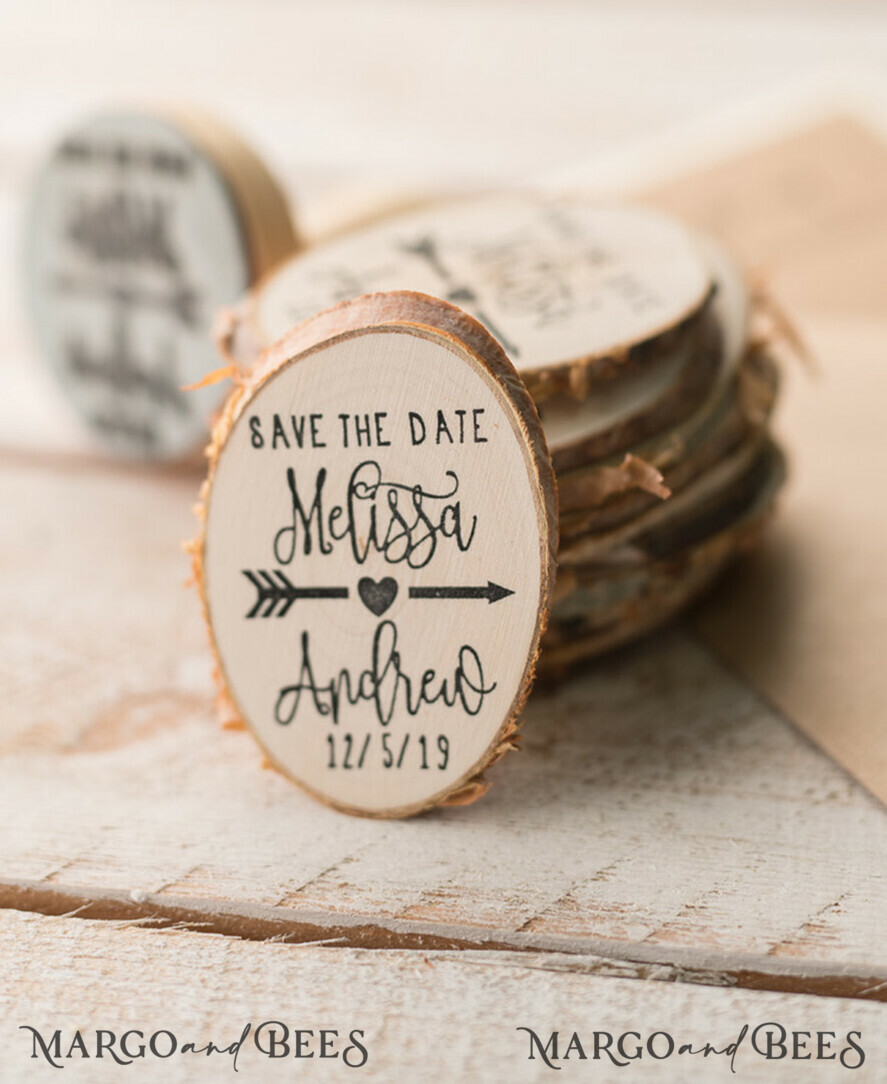 SAVE THE DATES rustic boho magnets Bespoke wedding save the date, Magnets for Your Wedding