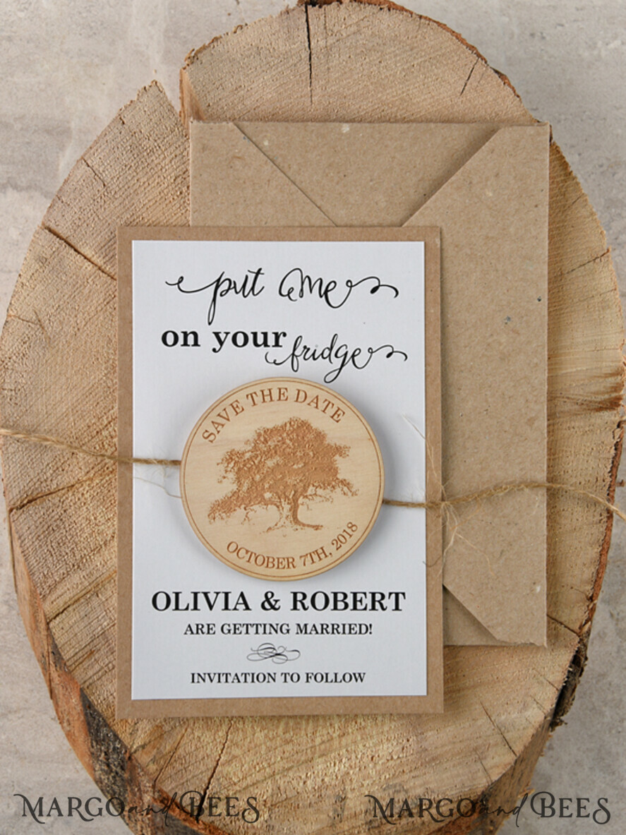 SAVE THE DATES rustic boho magnets Save the date custom wording, modern magnet