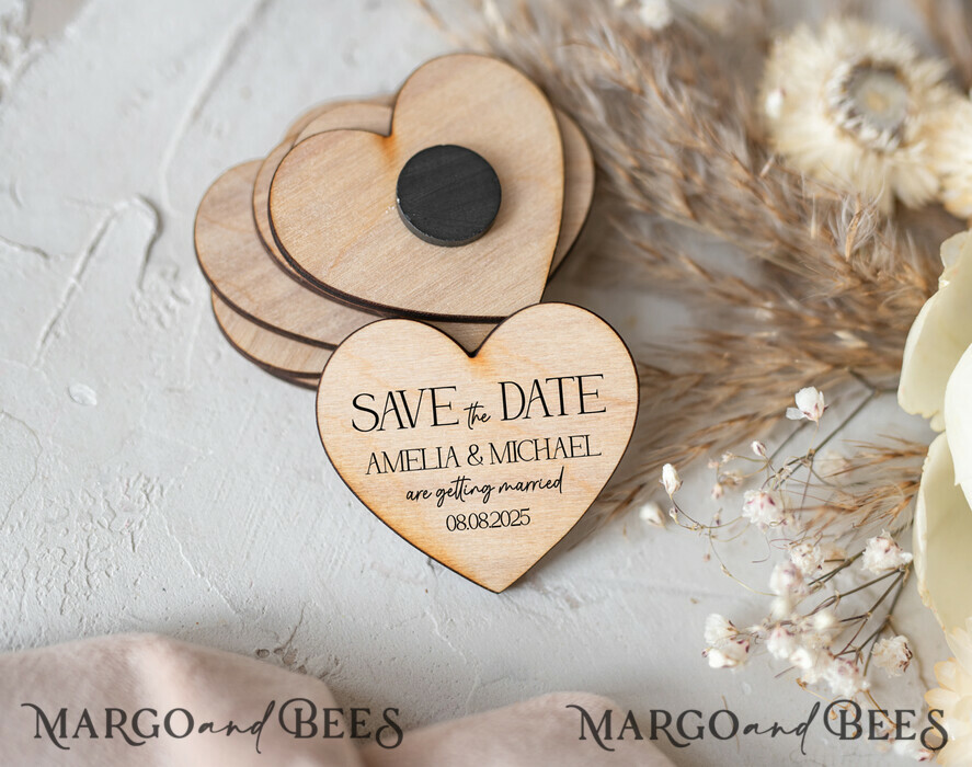 SAVE THE DATES rustic boho magnets Wedding Save The Date Card and Heart Magnet, Blush Pink Save Our Date Magnets, Boho save our dates Cards wooden Magnets Cards Romantic Pink Floral Wedding Save The Date Cards, Luxury Invites With Wooden Engraved Heart Magnet monoline Graphic,