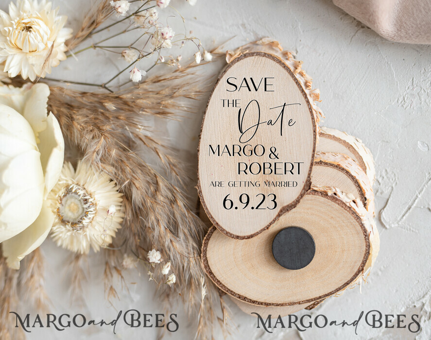 SAVE THE DATES rustic boho magnets Wedding Save The Date Card and wooden slice Magnet, craft Save Our Date wood slice Magnets, Boho save our dates Cards wooden Magnets Cards, boho wedding save the date cards and slice magnets