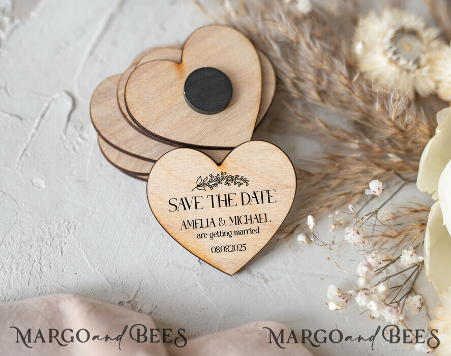 SAVE THE DATES rustic boho magnets Wedding Save the Date card, magnetic