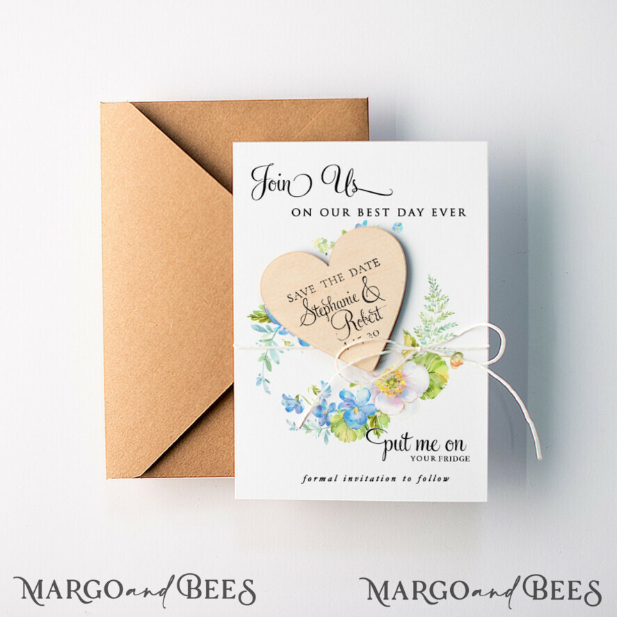 SAVE THE DATES rustic boho magnets Save the date handmade cards magnets uk fridge magnet Wedding Save The Date Card and Heart Magnet, Blush Pink Save Our Date Wood Magnets