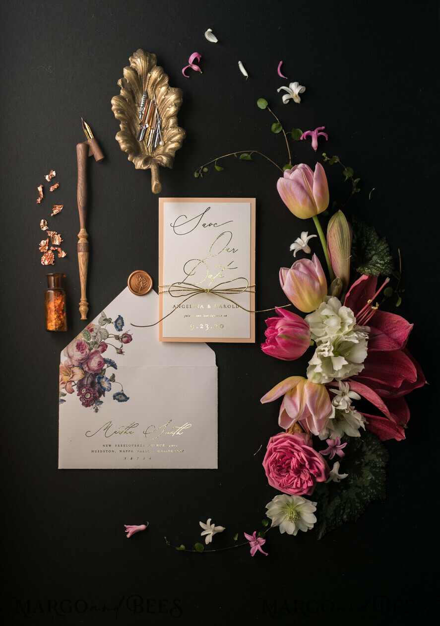SAVE THE DATES watercolor Personalised Save the Date elegant