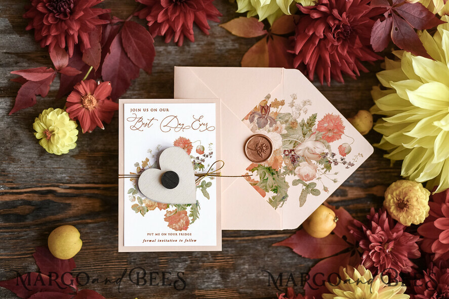 SAVE THE DATES watercolor Save the Date magnets elegant