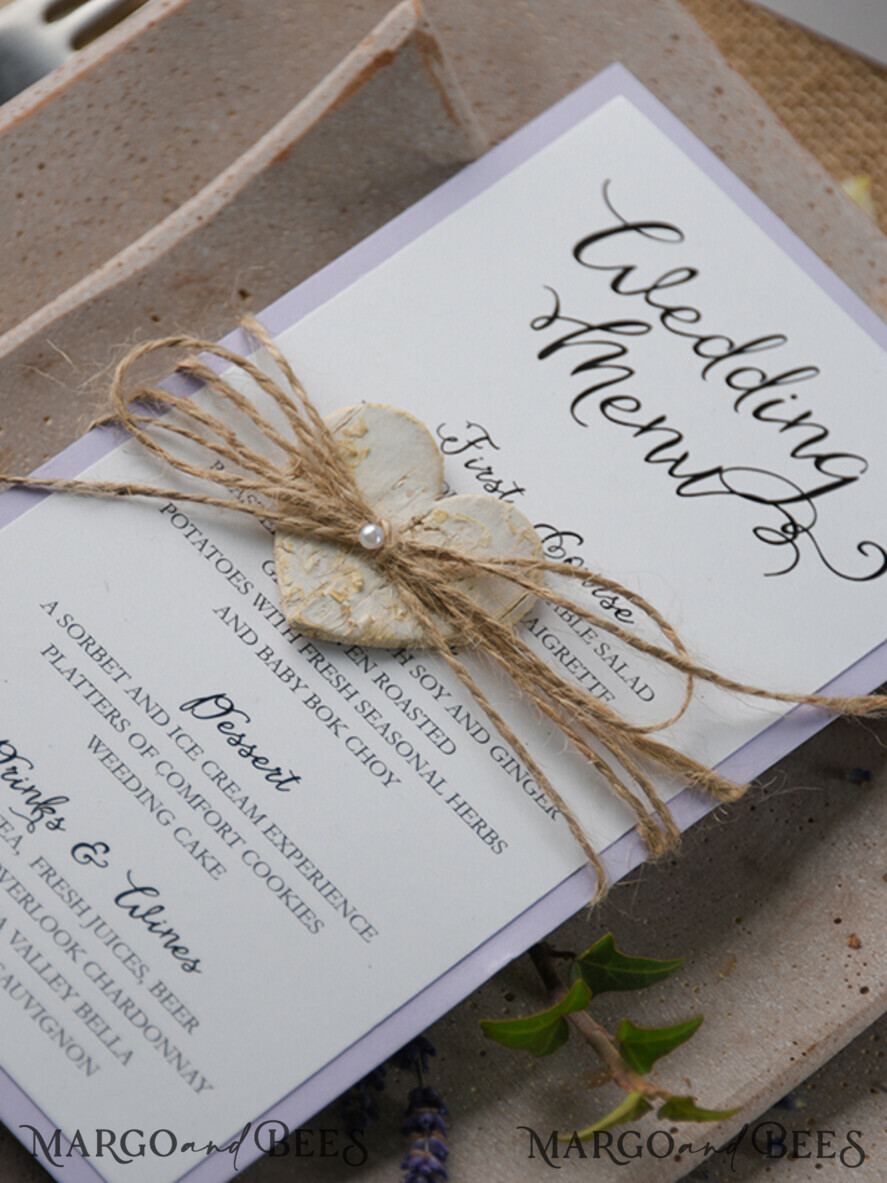 MENU & PROGRAMS rustic and lace Rustic Wedding Menu with Twine, Barn Wedding Dinner Menu, Eco Romantic Personalized Cards with Wooden Heart, Kraft Wedding Menu, Simple Rustic Burlap Wedding Menu, Elegant Wedding Menu Cards